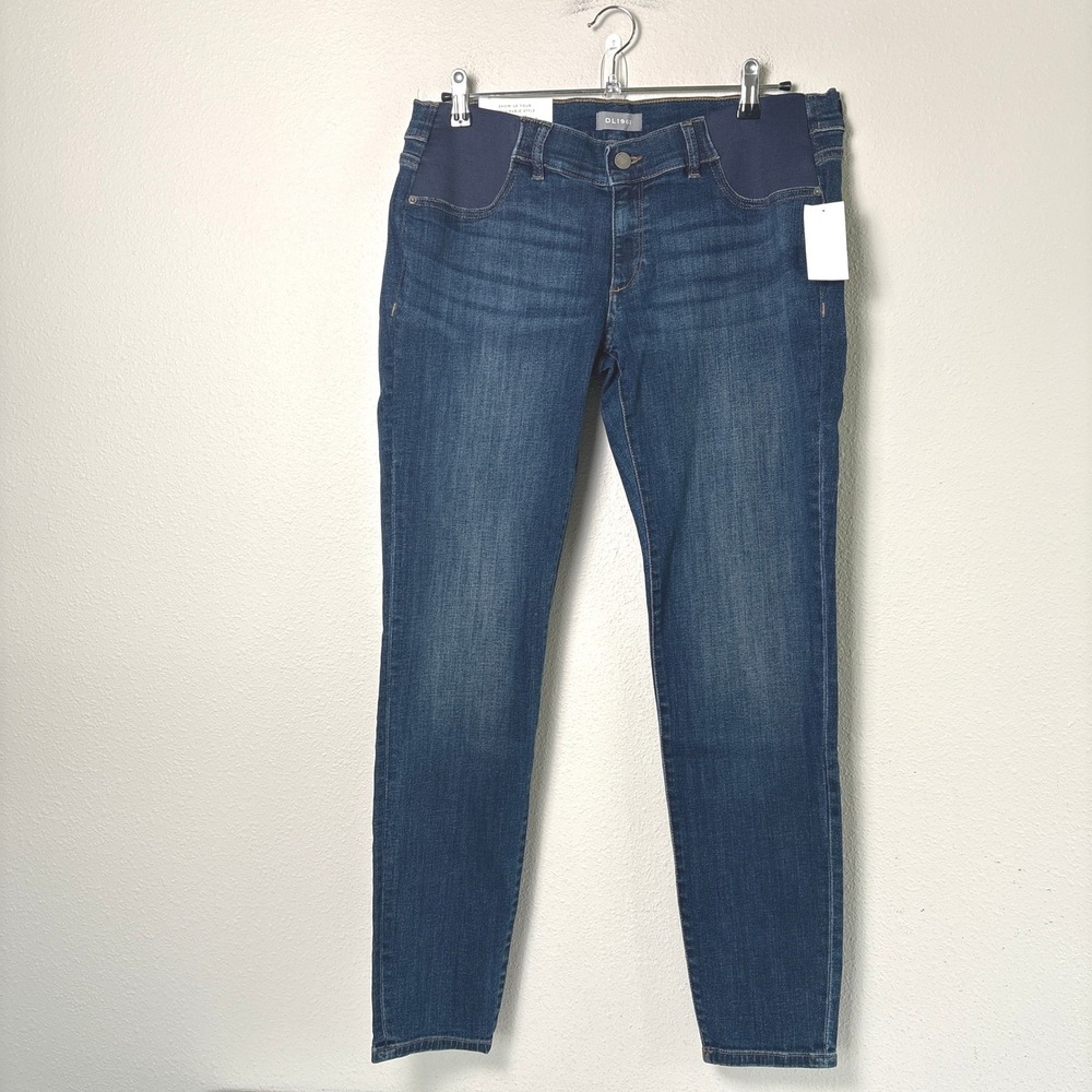 DL1961 Florence Maternity Skinny Jeans Size 30 Sedona Blue Elastic Panel NWT